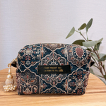 インド刺繍ボックスポーチ