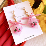 数量限定❣️大人可愛い💝 お洒落✨高みえ✨ブライダル✨プレゼント🎁✨️ギフト🎁✨ フラワー𓂃𓂂ꕤ*.ﾟ花✨️薔薇🌹✨️花束💐✨️ブーケ💐 ピアス イヤリング レディース アクセサリー ピンク🩷