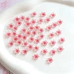 ミニサイズ★9mm  桜　ポピー　お花のデコパーツ   チェリーピンク