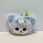 ゼリーを乗せた猫耳ストラップ(白猫)