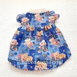 【r様専用】🧸テディベア柄ワッフルニットのワンピース