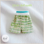 green×white  ツィード ショートパンツ  22cmドールアウトフィット 22cmドール服