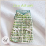 green×white  ツィード ワンピース  22cmドールアウトフィット 22cmドール服
