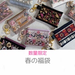 【数量限定】春の福袋/インド刺繍◆キーホルダー付きフラットポーチ2点セット