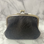 ハンドメイド　本革親子がま口財布(両面カードポケット各2段付)