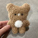 もこもこスモールくまさんぬいぐるみ（ブラウン×ホワイト）