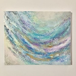 winter magic 2＊絵画　原画　テクスチャーアート　冬　雪　抽象画　現代アート