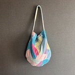 ヴィンテージ コーデュロイ パッチワークキルトBAG③ リメイクバッグ