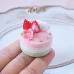 菱餅のケーキ｜フェルトケーキ プチガトー ミニケーキ ひなまつり