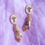 lady hands pierce oval