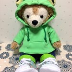 Ｓダッフィー・シェリーメイ ♪動物パーカーセット(かえる🐸✖お菓子柄みどり)
