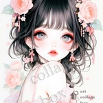 495 art collage box 人物ステッカー