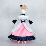 22cmドールドレス 淡紫小花×ピンクの羊飼いドレス