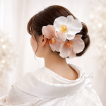 ♡胡蝶蘭髪飾り3本♡ 結婚式 ウエディング 前撮り 卒業式 成人式 和装　Flo-h.13