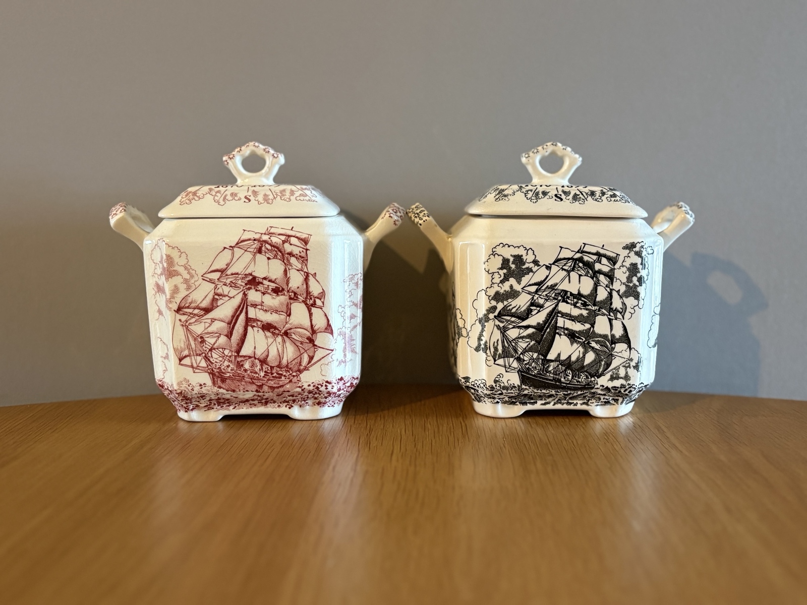 英国の古いキャニスター　England Canister MASON’S(メイソンズ) 蚤の市　ブロカント【2点セット】 16,188円