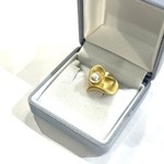 【VINTAGE BROACH】ハートにパールラインストーン×パール デザインブローチ2cmストール　ギフト　プレゼント　メンズアクセサリー　フォーマル　スーツ　ワンピース　入学式卒業式