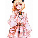 [R-92]Romantic シリーズ　RICA オリジナルステッカー　人物ステッカー　女の子　コラージュ素材