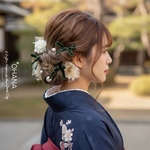 成人式　髪飾り　結婚式　卒業式　和装　振袖　袴　ウエディング　ドレスヘア　披露宴　前撮り　和婚　色打掛　🎀カラー変更可能🎀　✽ OHANA ✽ ideshie  ✽