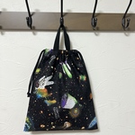 M25×30㎝お着替え袋・体操着袋★宇宙