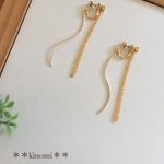 《再再再再再販》新作♡gold ＊ wave ＆chain 大人イヤリング＊＊