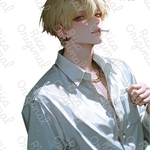 [No.M-50] Mensシリーズ　RICA オリジナルステッカー　人物ステッカー　男の子　コラージュ素材