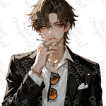 [No.M-61] Mensシリーズ　RICA オリジナルステッカー　人物ステッカー　男の子　コラージュ素材
