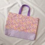 【mamaaai様専用】ピンク紫花柄 レッスンバッグ