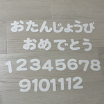 おたんじょうびおめでとう 文字 数字 
