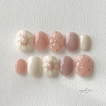 【再販】ぷっくりフラワー🌸キッズネイルチップ（現品）