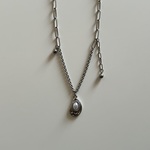 magnet stainless design necklace シルバー　チェーン　チャーム　マグネット　ネックレス　サージカルステンレス　ステンレス　no.165