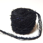 ブラック＊スパークラメ＊引き揃え糸＊30g巻