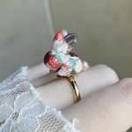 〜苺チョコハートうさぎ🐇🍓🍫リング〜