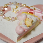 【1】ハートのマシュマロタルト／キーホルダー