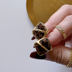 2pcs)4204)19kgpイヤリング)leopard)#4AA