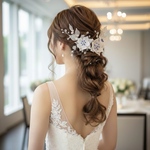 【一点物】氷華⭐︎〜ヘアコーム〜　ブライダル　ウェディング　成人式　ヘッドドレス　結婚式