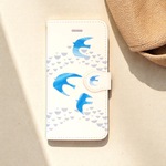 【iPhone/Android】雨上がりの鳥 北欧 手帳型スマホケース/手帳型スマホカバー