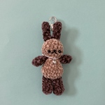 【受注制作】うさぎさん　クッキーブラウン　キーホルダー　ハンドメイド　かぎ編み