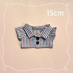 15cmぬいぐるみ服 ストライプ柄シャツ(トリコロール)