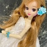 ドール用薔薇ブーケヘアピン