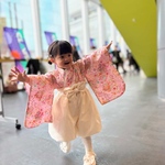 【80】　❁ベビー袴❁　バルーンパンツ　お食い初め　100日祝い　お宮参り　こどもの日　お雛様　初節句　端午の節　ハーフバースデー　誕生日　お正月　和風　着物　袴　男女兼用　シロツメクサ　花柄