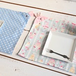 うさちゃん　リバーシブルランチョンマット（アネモネ柄）40cm×30cm ランチマット