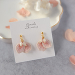 桜の花びら刺繍ピアス/イヤリング