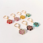 【チェコビーズフラワー7個セット　Ver.2 】フレンチフック　段数マーカー