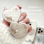 ✧˖°.MagSafe対応 ♡˖°.Heart marble ˖°.♡スマホグリップ　