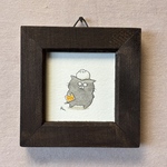 ミニ原画「あたまのせ肉まん」