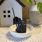【受注制作】黒フレブルちゃんのお香立て♡