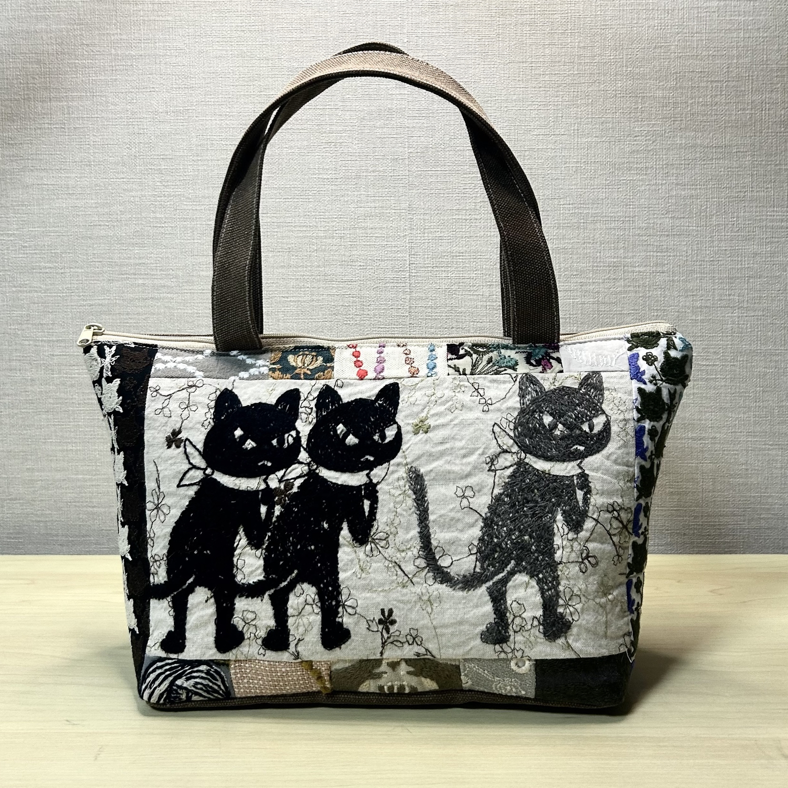 1点のみ ミナペルホネンhandmade パッチワーク トートバッグ - Rose 
