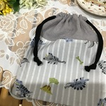 ⭐️今月のお買い得⭐️新作21×17❤️可愛い恐竜コップ袋、歯ブラシ入れなどに