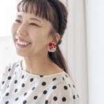 ピアス　赤 ゴールド  タッセル  結婚式 ウェディング