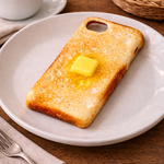 こんがりバタートーストのスマホケース　iPhone全機種対応　食品サンプル　フェイクフード　 アイフォン スマホカバー
